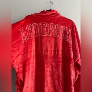 Y2K Victoria's Secret red Velvet Oversize Sweater